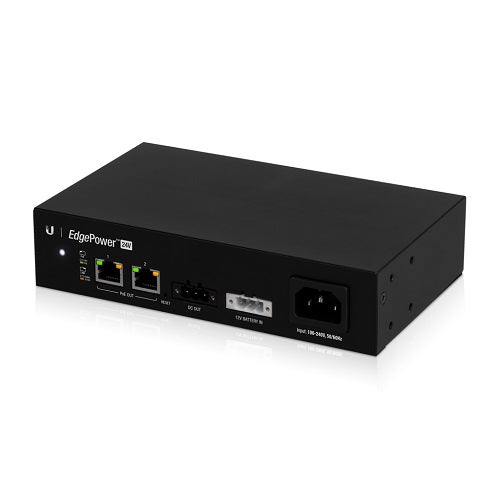 Ubiquiti EdgePower 24V 72W - Protect your WISP site against power loss with the EdgePower™, a convenient UPS device with dual PoE output ports