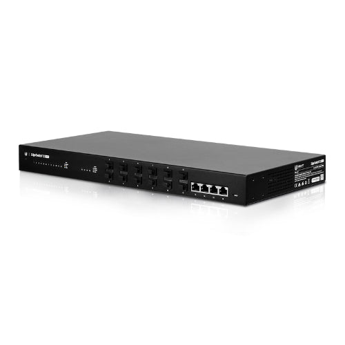 Ubiquiti Managed Fiber Aggregation Switch,12x SFP 1Gbps Ports, 4x 1Gbps Ethernet Ports - 16Gbps Switching Capacity