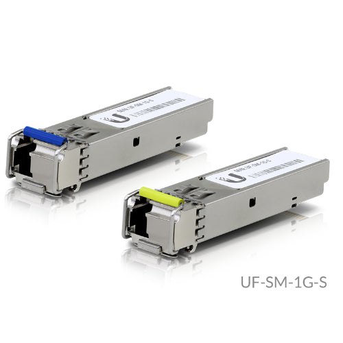 Ubiquiti UFiber SFP Single-Mode BiDi Fiber Module, 1 Gbps, 3km Distance, 2-Pack