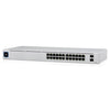 Ubiquiti UniFi 24 port Managed Gigabit Switch - 16x PoE+ Ports, 8x Gigabit Ethernet Ports, with 2xSFP - 120W - Touch Display - Fanless - GEN2